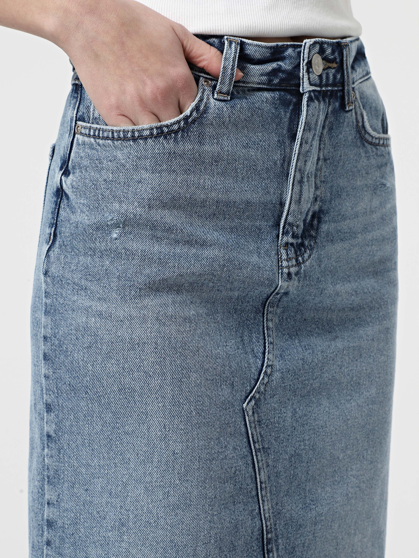 Джинсова спідниця Only модель 15337859_Light Blue Denim Фото