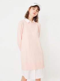 Сукня міді Only модель 117146504A13_с.рожевий з білим Фото