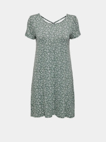 Платье мини Only модель 15131237_Balsam Green WHITE FLOWERS Фото