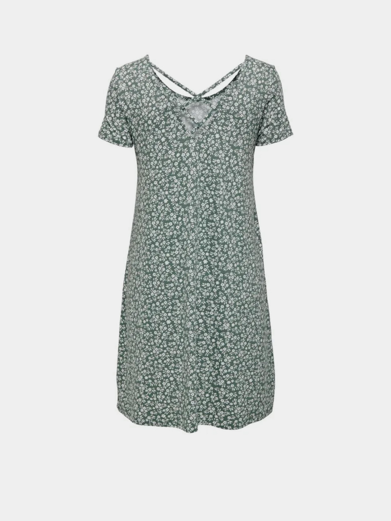 Платье мини Only модель 15131237_Balsam Green WHITE FLOWERS Платье мини Only модель 15131237_Balsam Green WHITE FLOWERS Фото