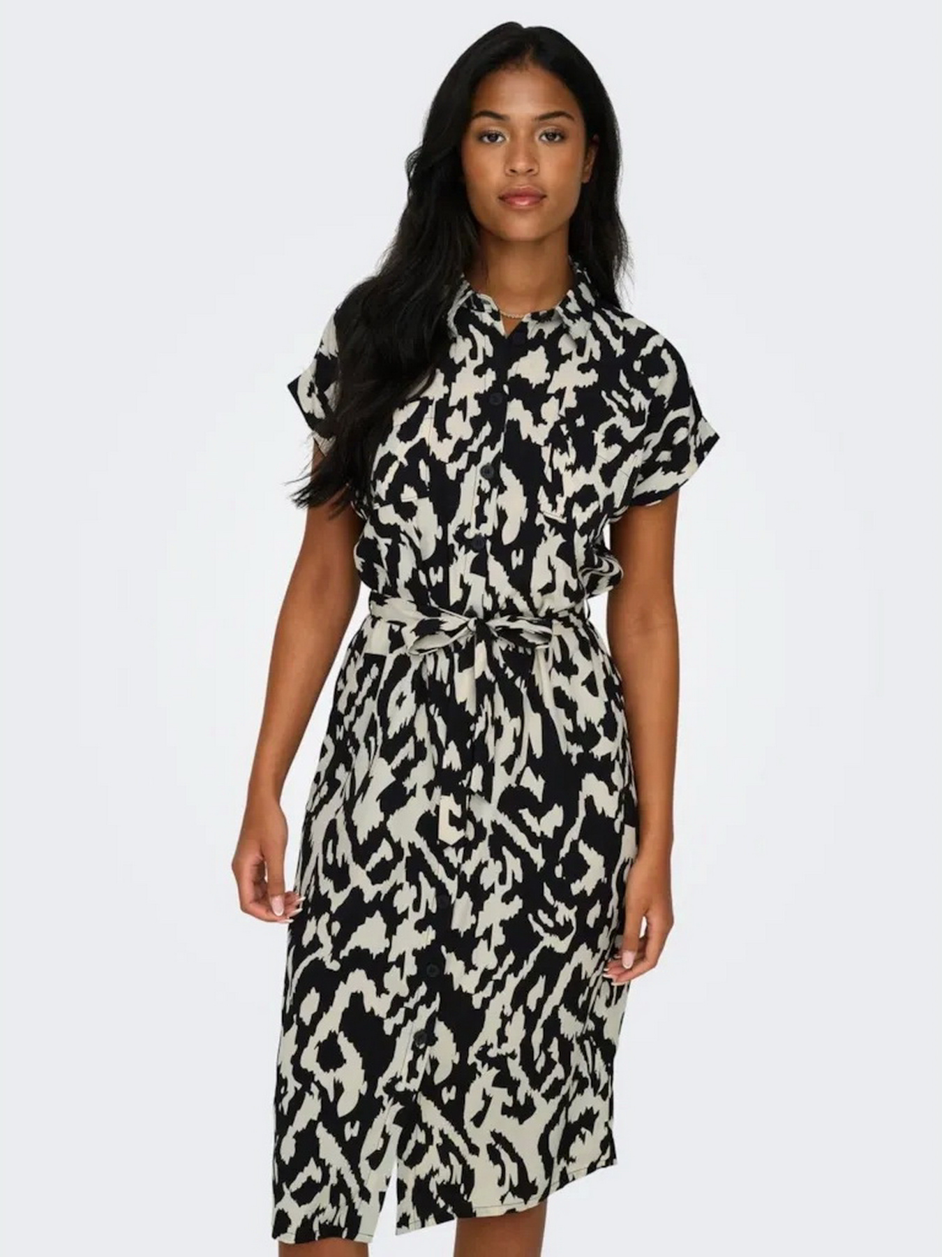 Сукня міді Only модель 15191953_Birch BLACK GRAPHIC Фото