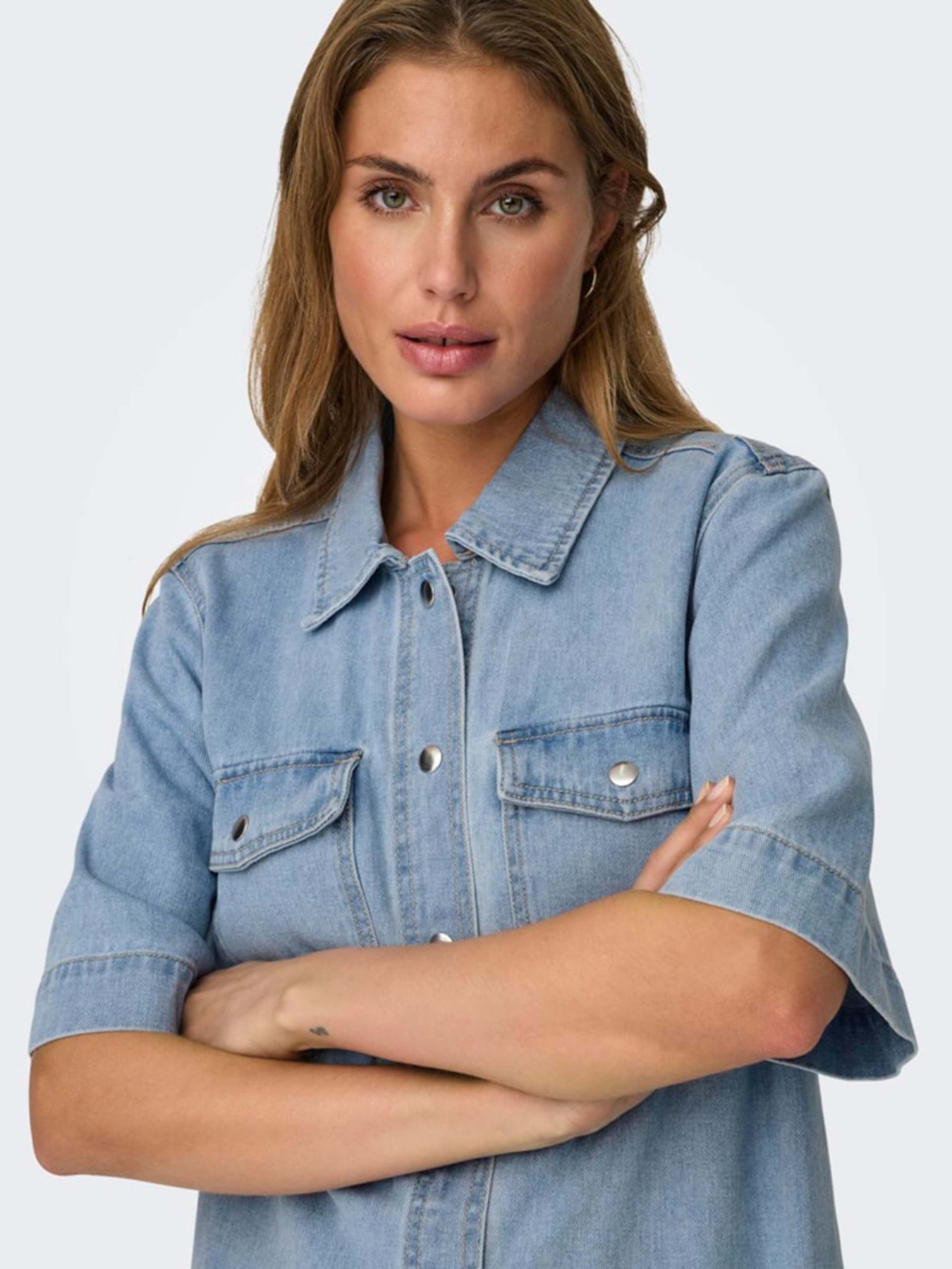 Сукня міні Only модель 15324384_Light Blue Denim Фото