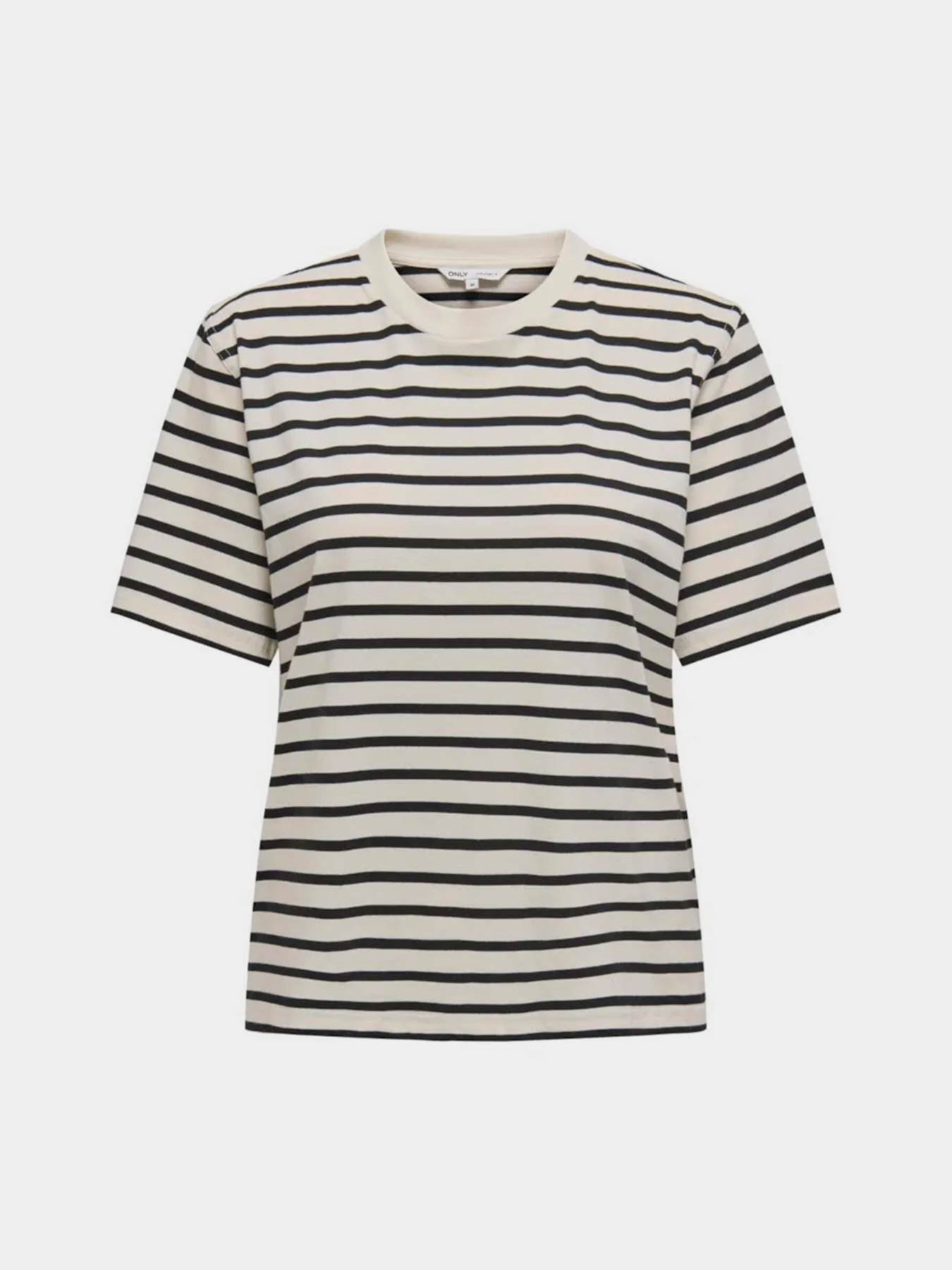 Футболка Only модель 15272227_Cloud Dancer THIN BLACK ST Фото