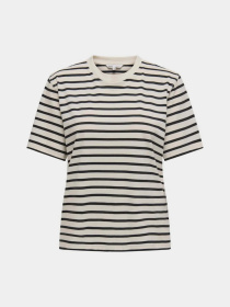 Футболка Only модель 15272227_Cloud Dancer THIN BLACK ST Фото