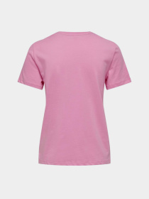 Футболка Only модель 15316574_Begonia Pink Bonjour Футболка Only модель 15316574_Begonia Pink Bonjour Фото