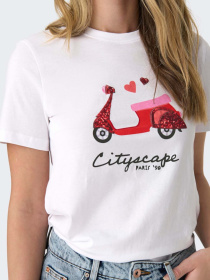 Футболка Only модель 15316574_Bright White Cityscape Фото