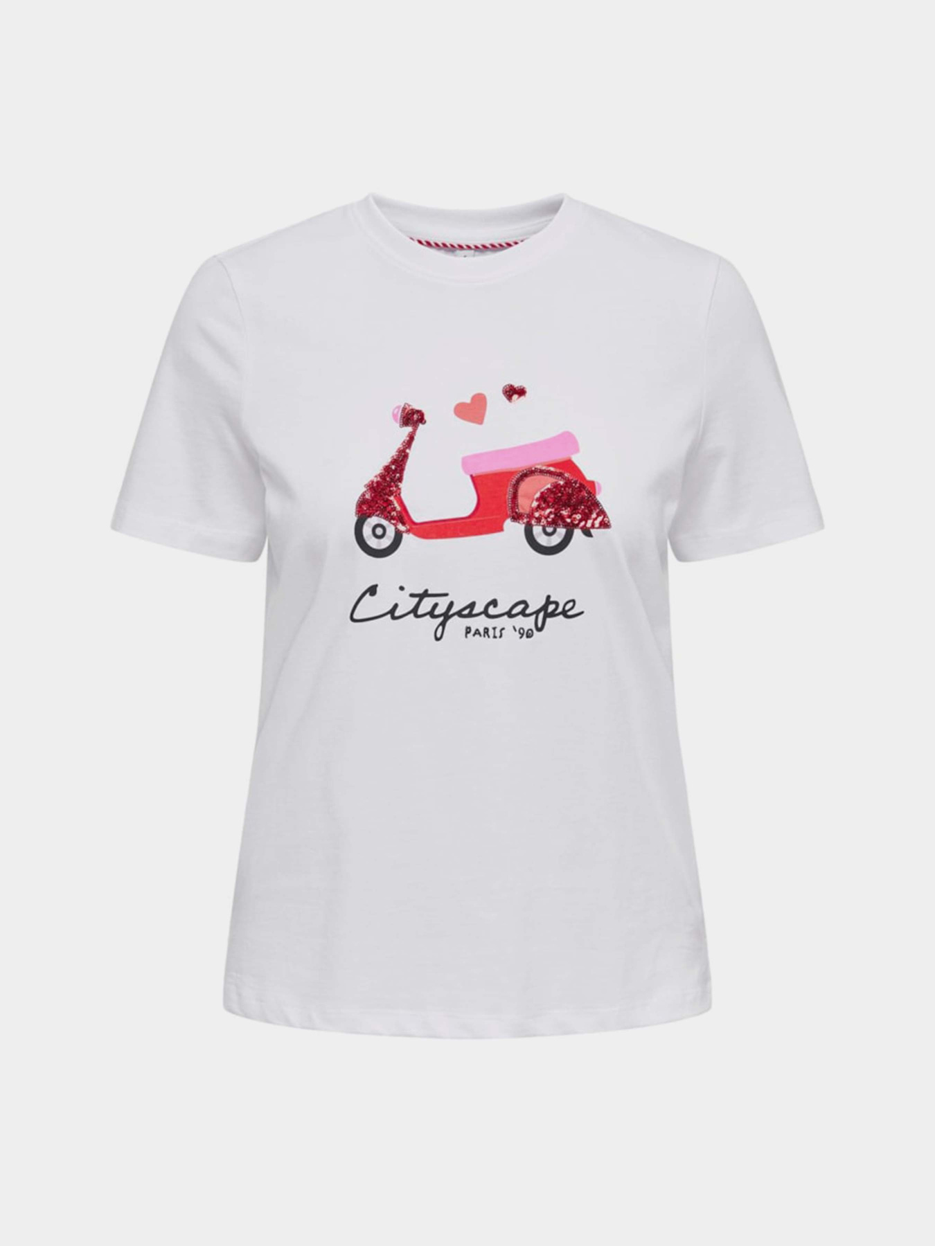 Футболка Only модель 15316574_Bright White Cityscape Футболка Only модель 15316574_Bright White Cityscape Фото