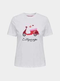 Футболка Only модель 15316574_Bright White Cityscape Футболка Only модель 15316574_Bright White Cityscape Фото