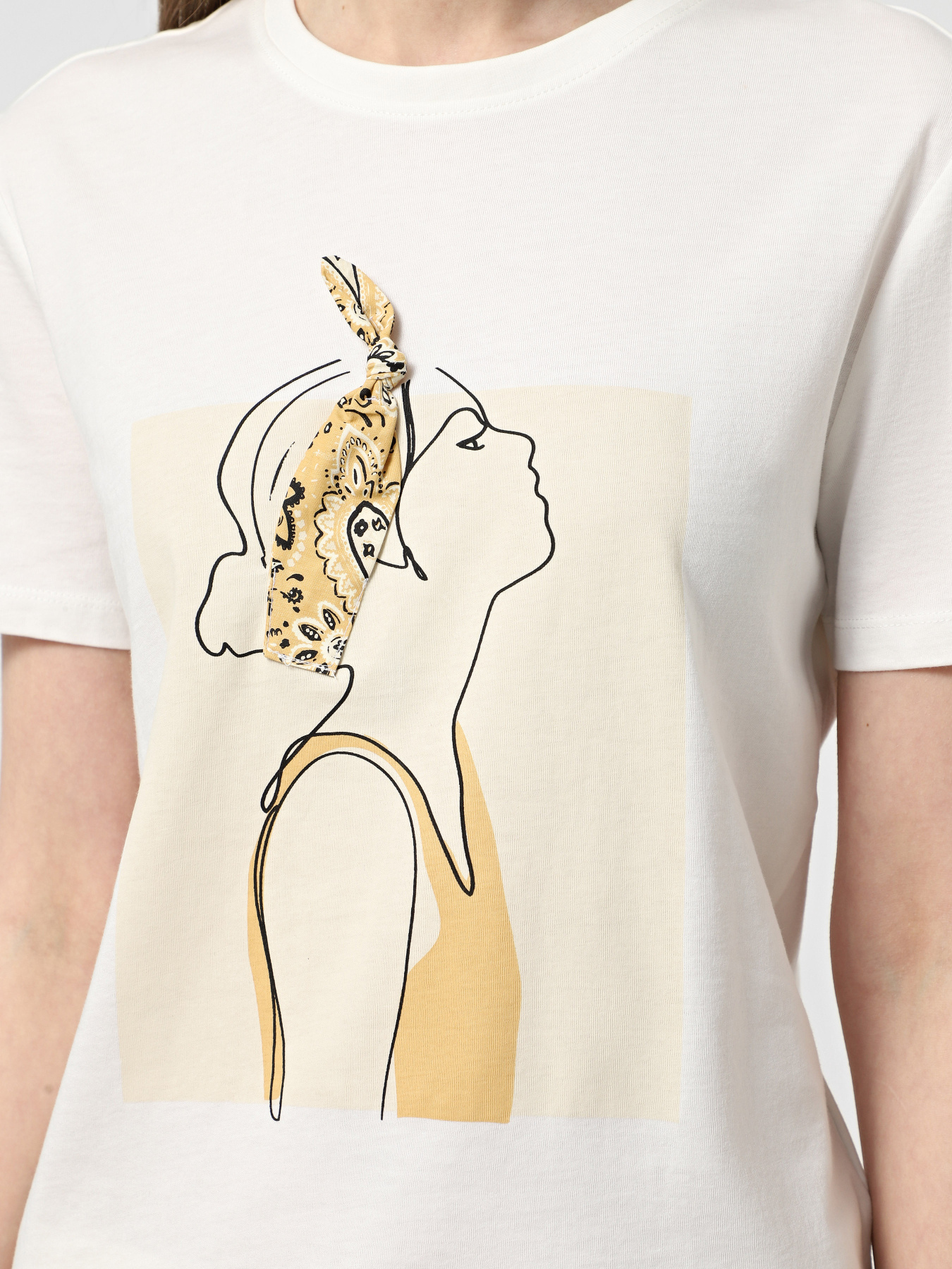 Футболка Only модель 15348458_Cloud Dancer Bandana Фото