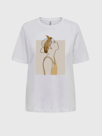 Футболка Only модель 15348458_Cloud Dancer Bandana Футболка Only модель 15348458_Cloud Dancer Bandana Фото