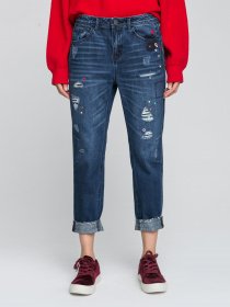 Джинси мом Only модель 117149507J35_т.синій Фото