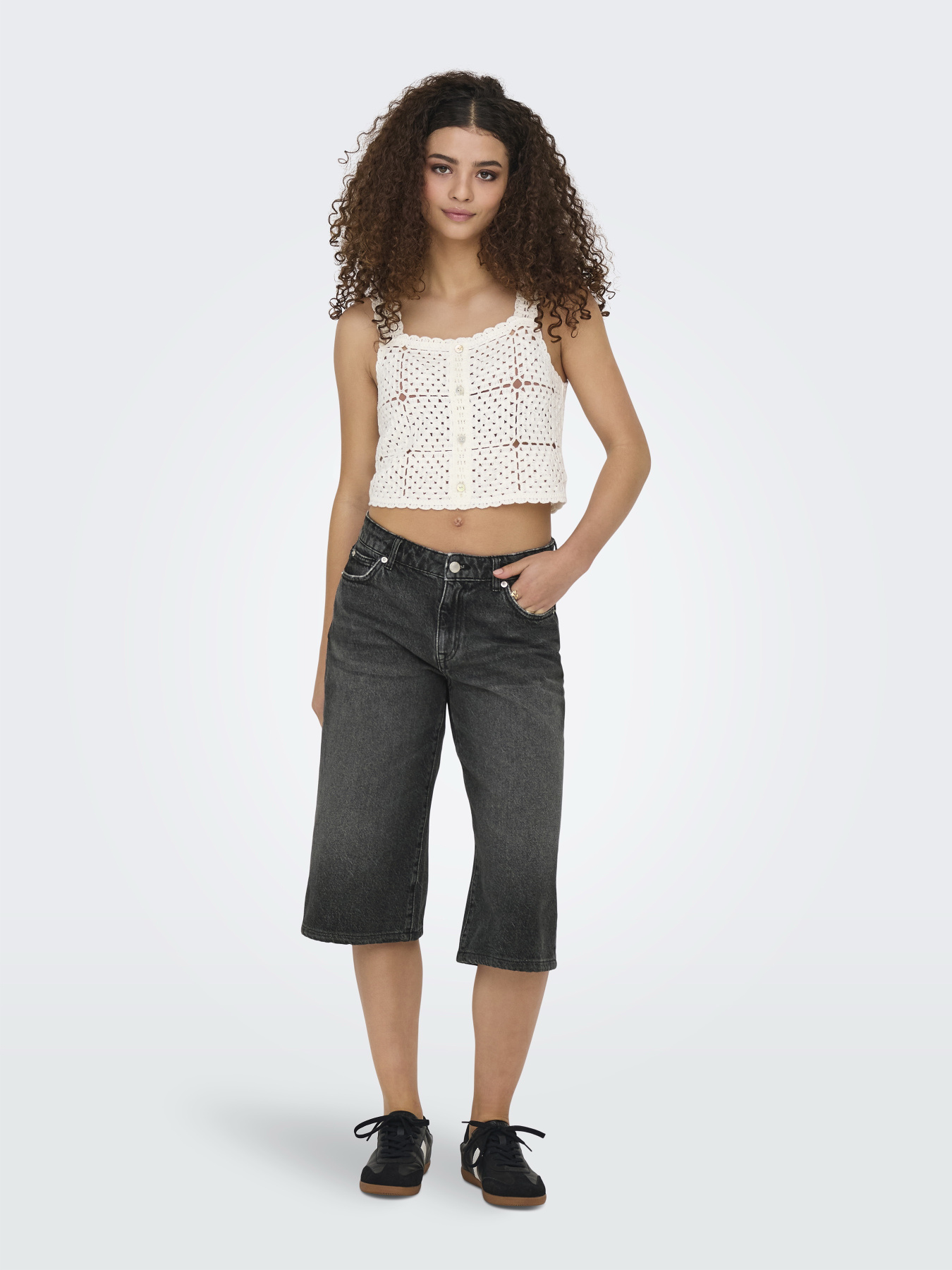 Шорты джинсовые Only модель 15344297_Black Denim Фото