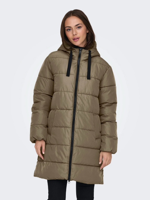 Куртки та дублянки Only CLAIR PUFFER HOOD COAT модель 15323232_Stone Gray Фото