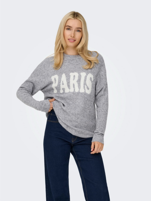 Джемпер Only модель 15339731_Grey Melange  CD PARIS Фото