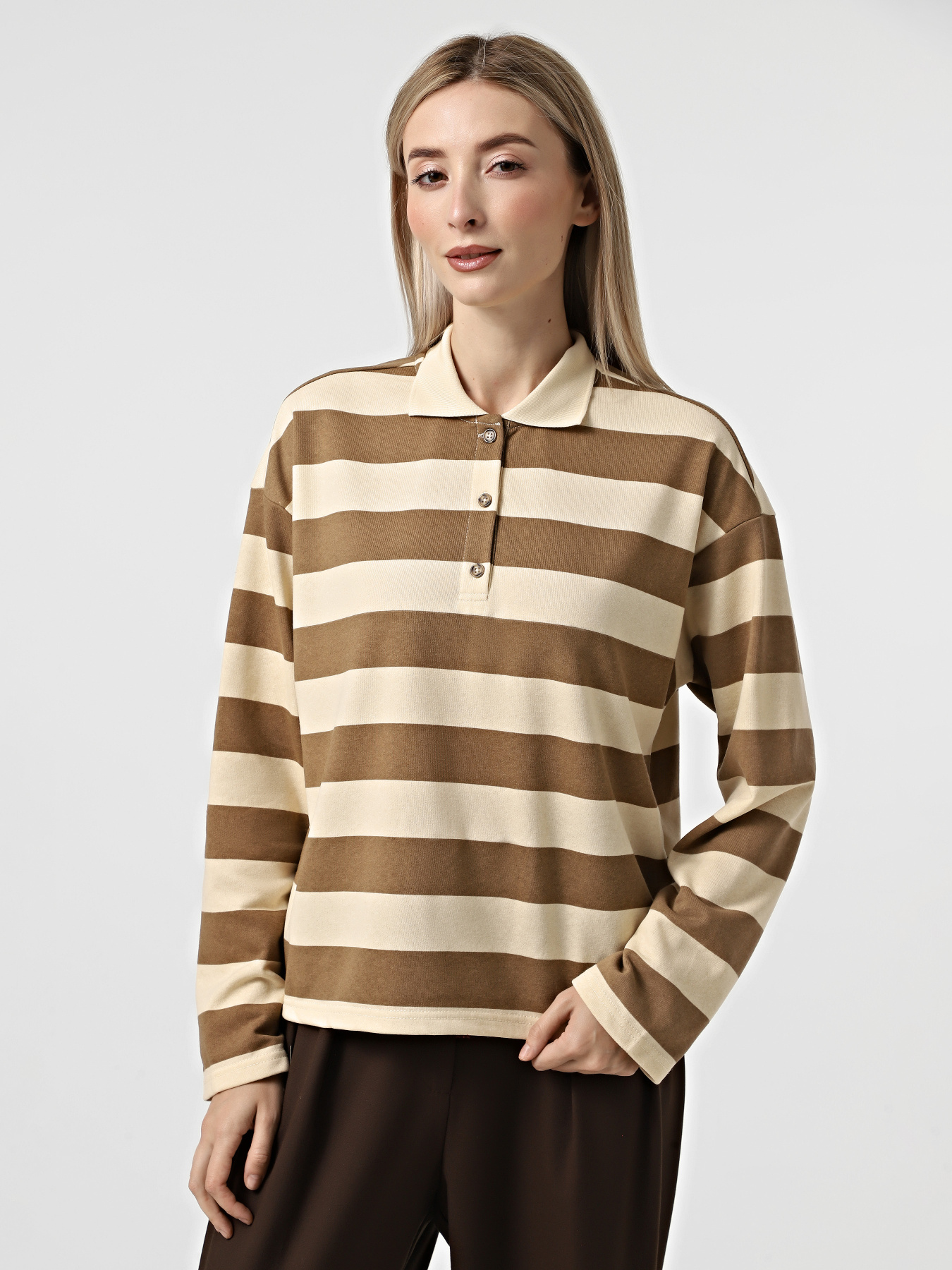 Поло Only модель 15356124_Cocoa Creme Biscotti Фото