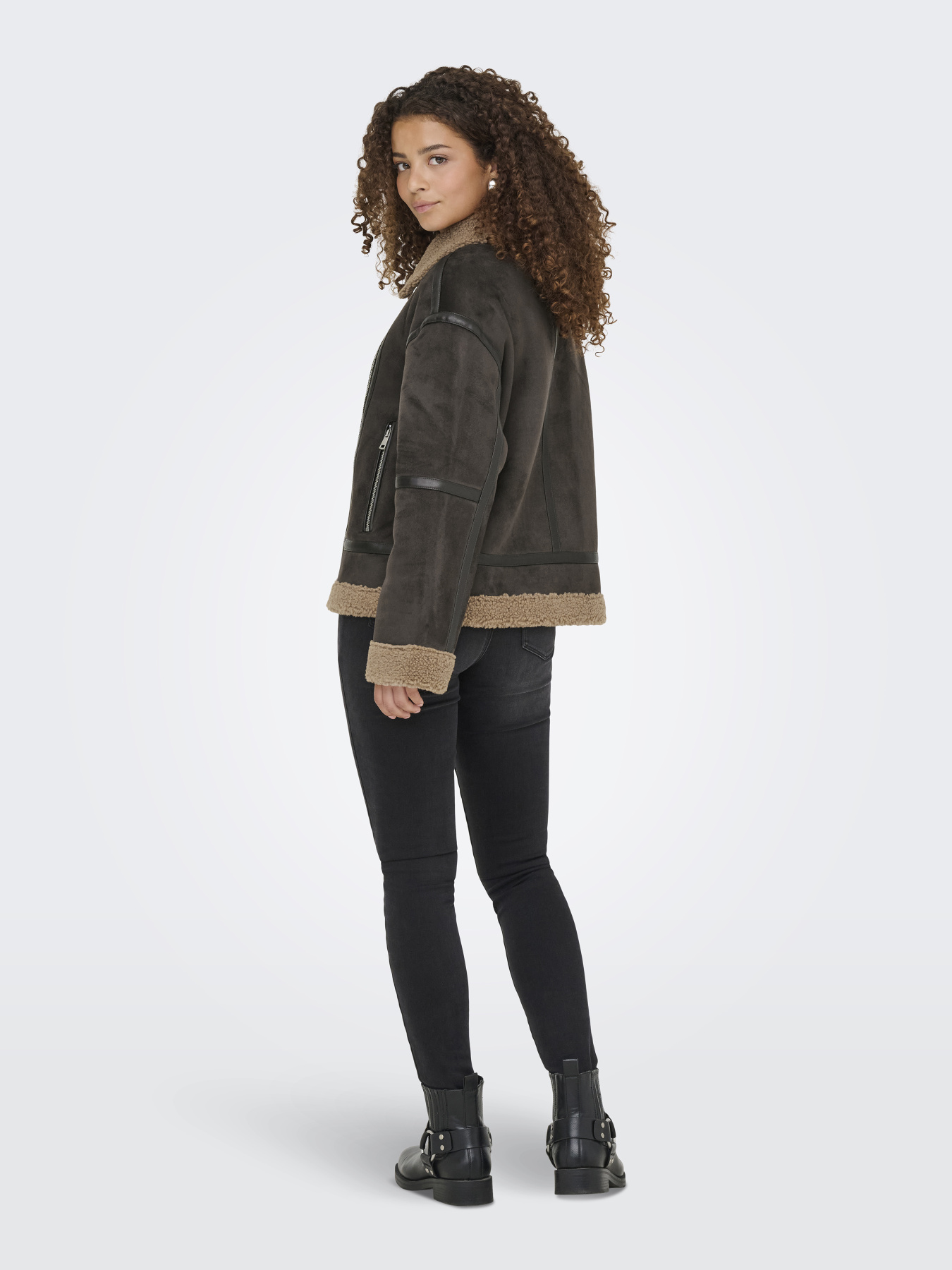 Дубленка Only модель 15348991_Chocolate Torte COCOA CRÉM Фото