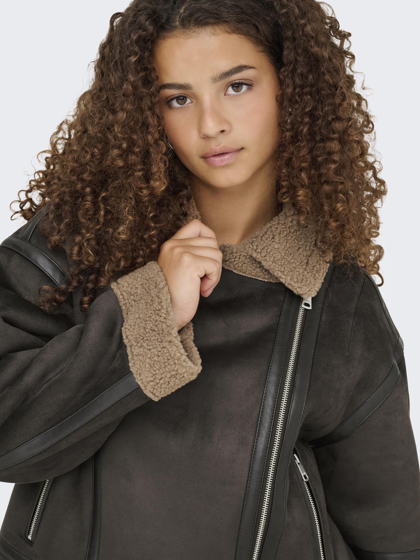 Дубленка Only модель 15348991_Chocolate Torte COCOA CRÉM Фото