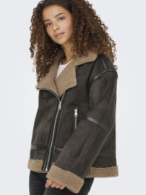 Дубленка Only модель 15348991_Chocolate Torte COCOA CRÉM Фото