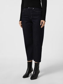 Джинсы Only EMILY HW MOM CROP DNM модель 15356761_Dark Blue Denim RINSE Фото
