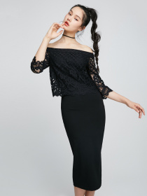 Сукня міді Only модель 117161516E40_чорний Сукня міді Only модель 117161516E40_чорний Фото