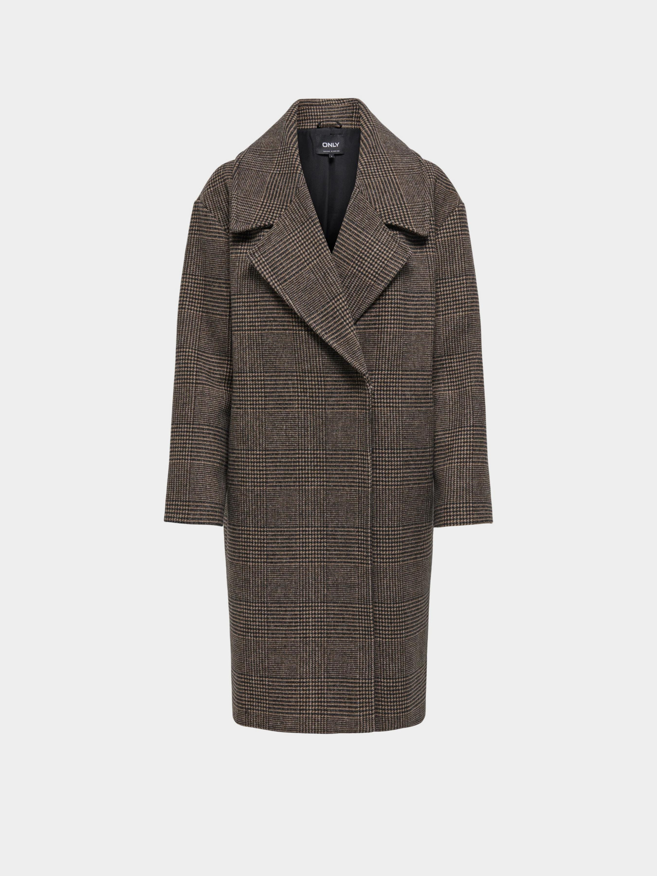 Пальто Only модель 15349086_Seal Brown Check Фото