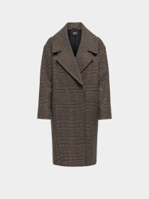 Пальто Only модель 15349086_Seal Brown Check Фото