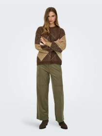 Джемпер Only модель 15353226_Chestnut Biscotti/Melange/ Фото