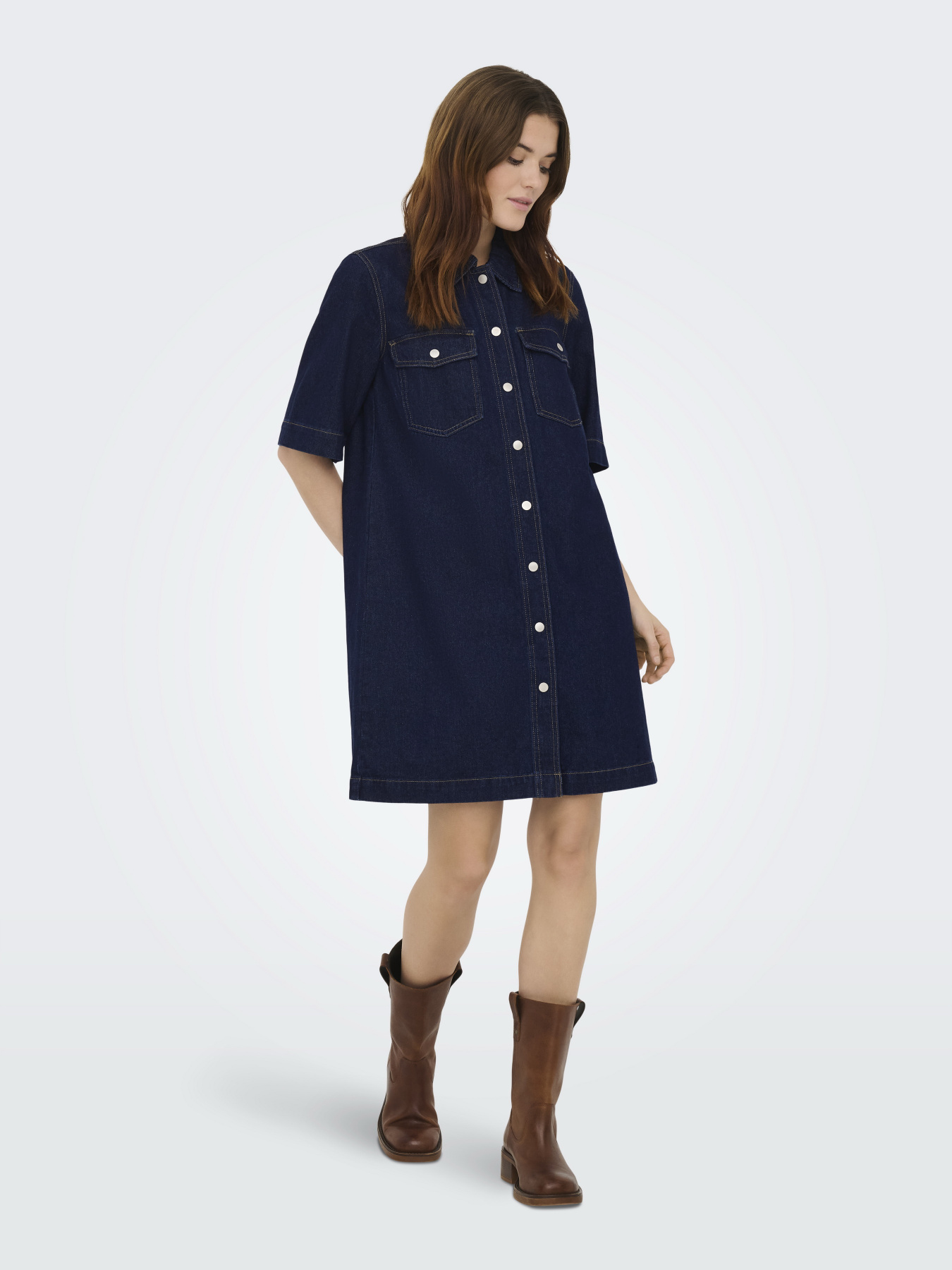 Сукня міні Only модель 15324384_Dark Blue Denim Фото