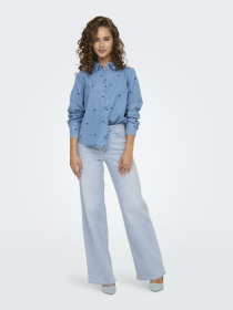 Широкі джинси Only модель 15338289_Light Blue Bleached Denim Фото