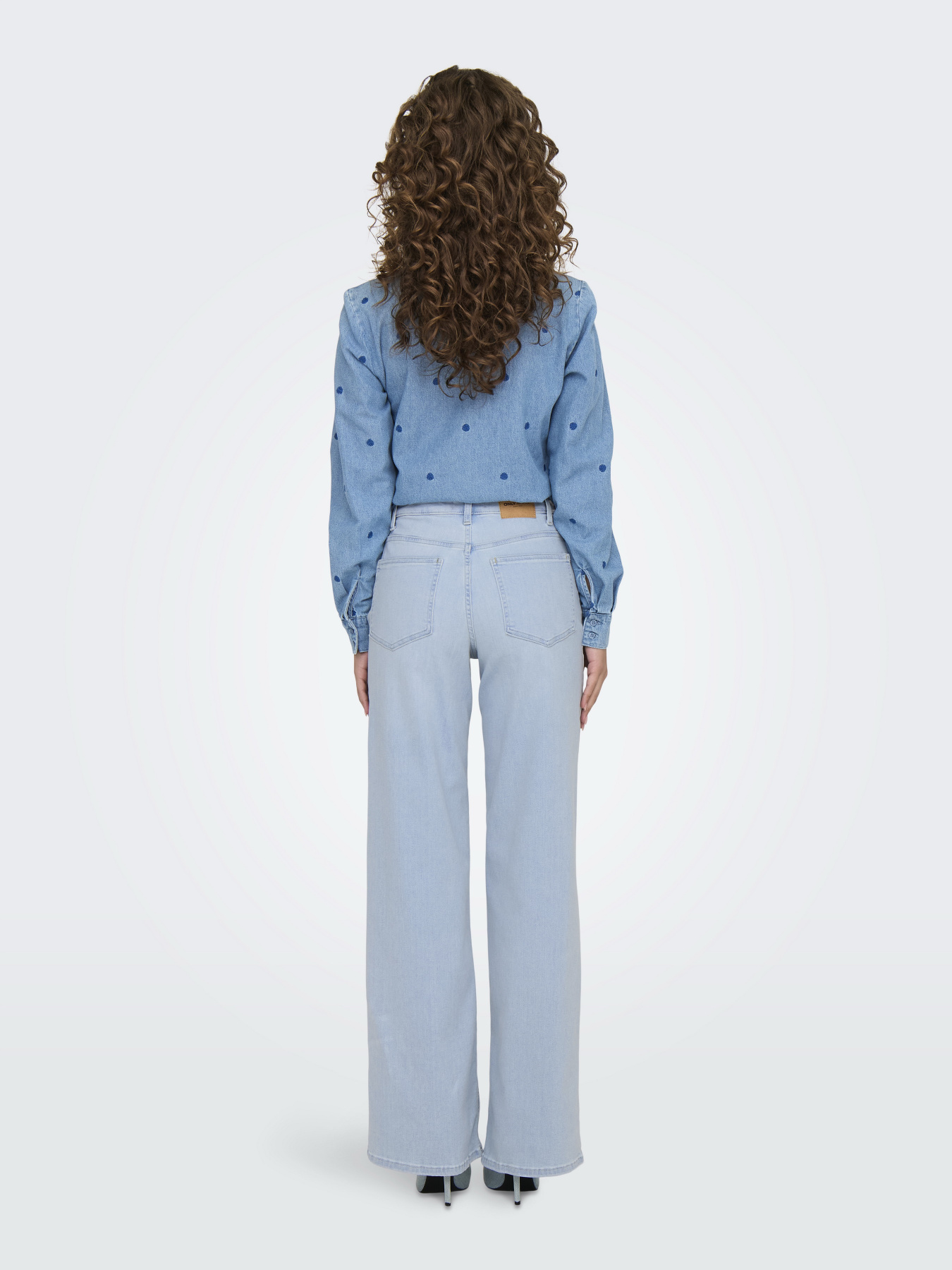 Широкі джинси Only модель 15338289_Light Blue Bleached Denim Фото