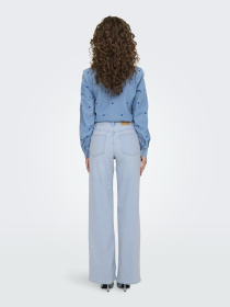 Широкі джинси Only модель 15338289_Light Blue Bleached Denim Фото
