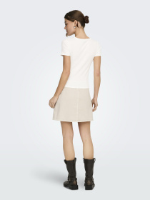 Футболка Only модель 15342939_Cloud Dancer RED HEART Футболка Only модель 15342939_Cloud Dancer RED HEART Фото