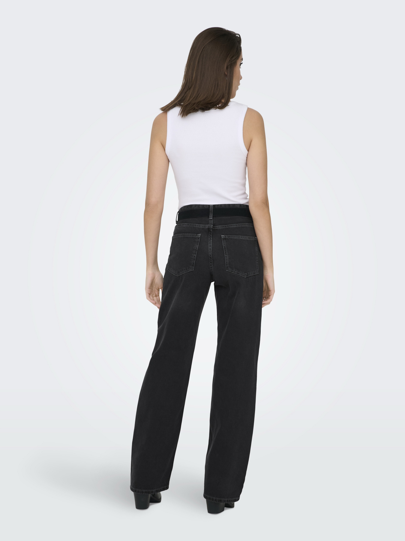 Широкие джинсы Only модель 15346244_Washed Black Фото