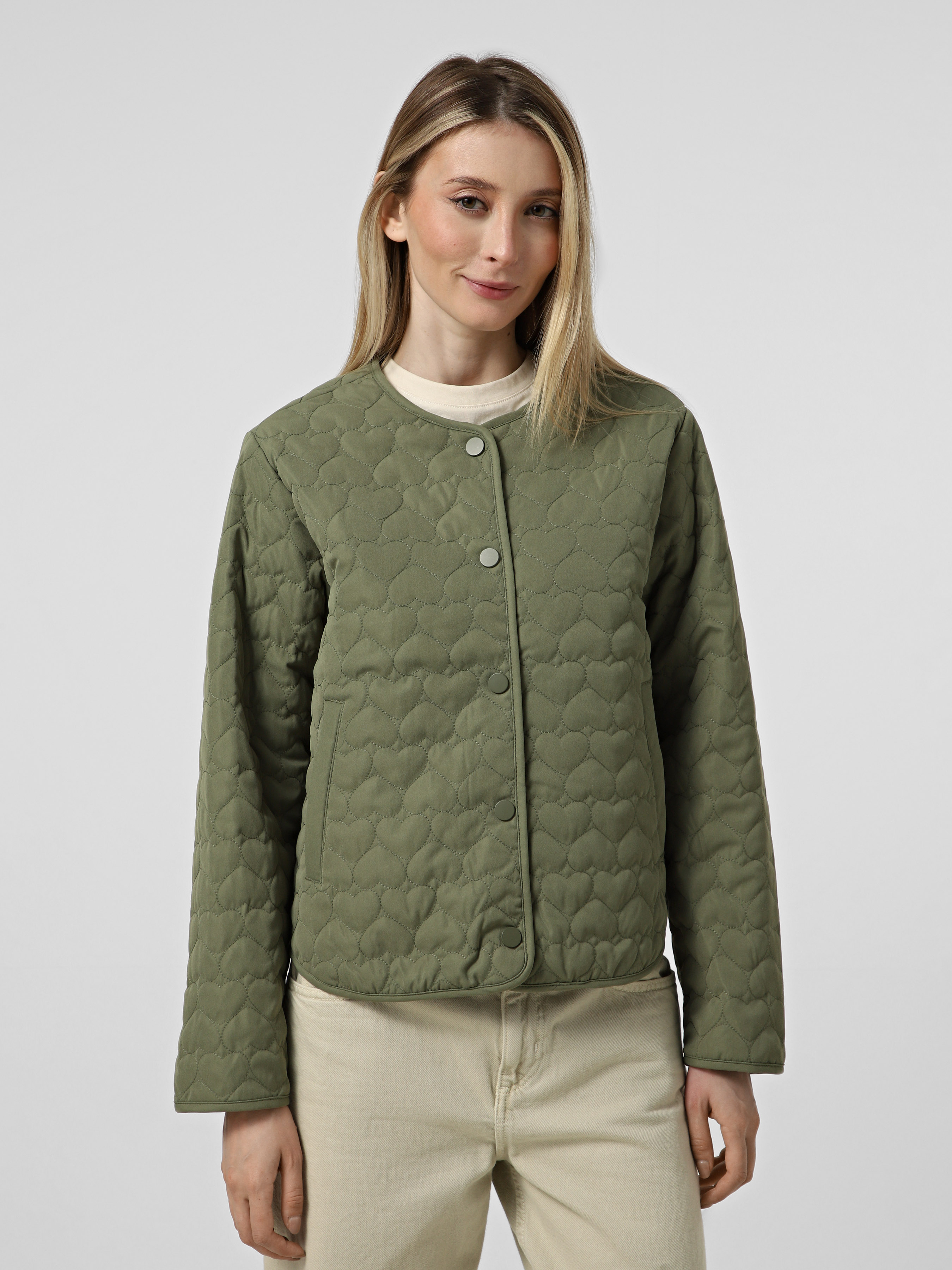 Жіноча Демісезонна куртка Only HEART LIFE QUILTED JACKET (ONW931) колір оливковий,