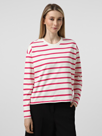 Худі та світшоти Only SOPH L/S STRIPE TOP модель 15310399_Cloud Dancer Pink yarrow Фото