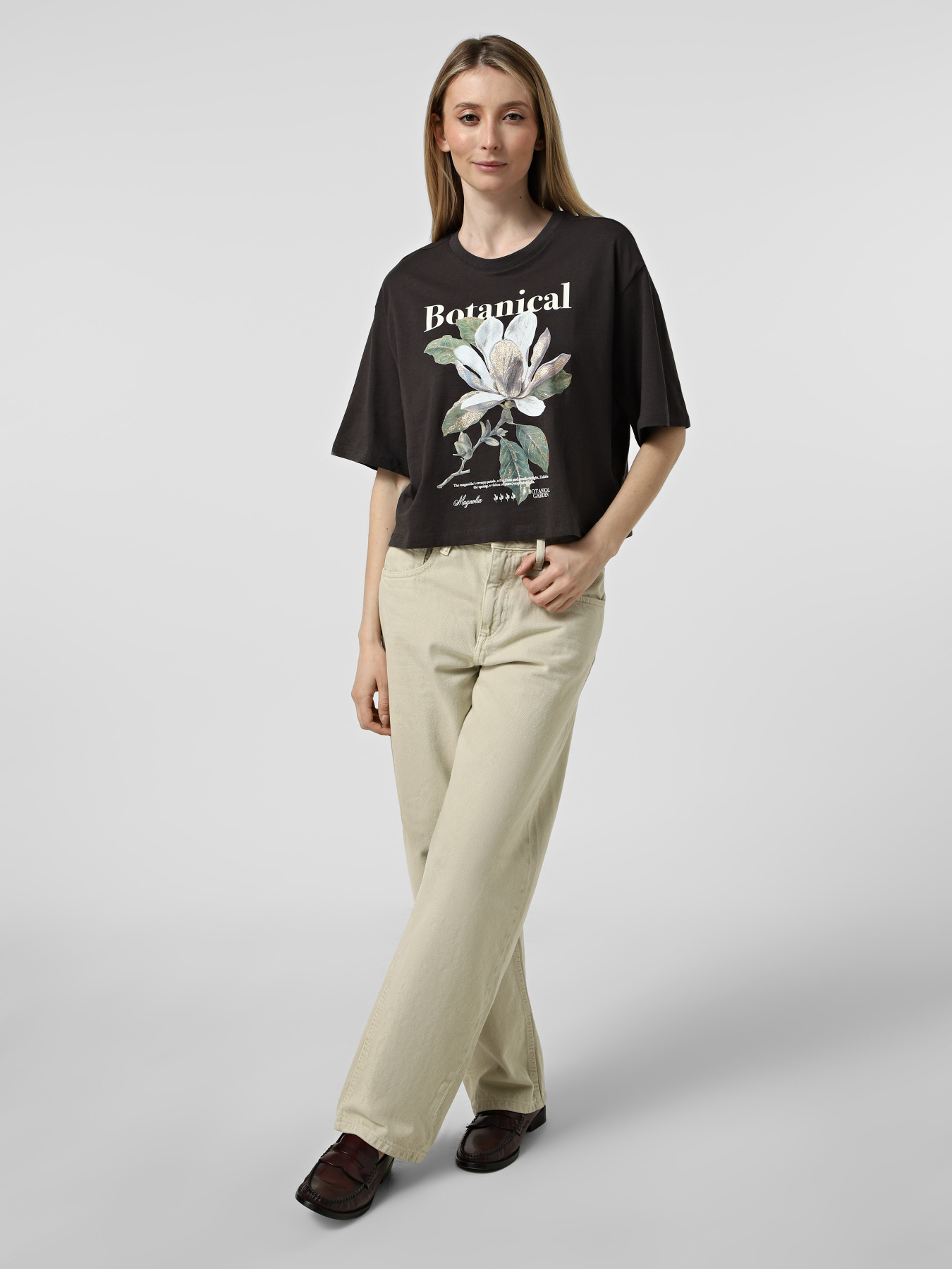 Футболка Only модель 15368898_Phantom Nude flower Фото