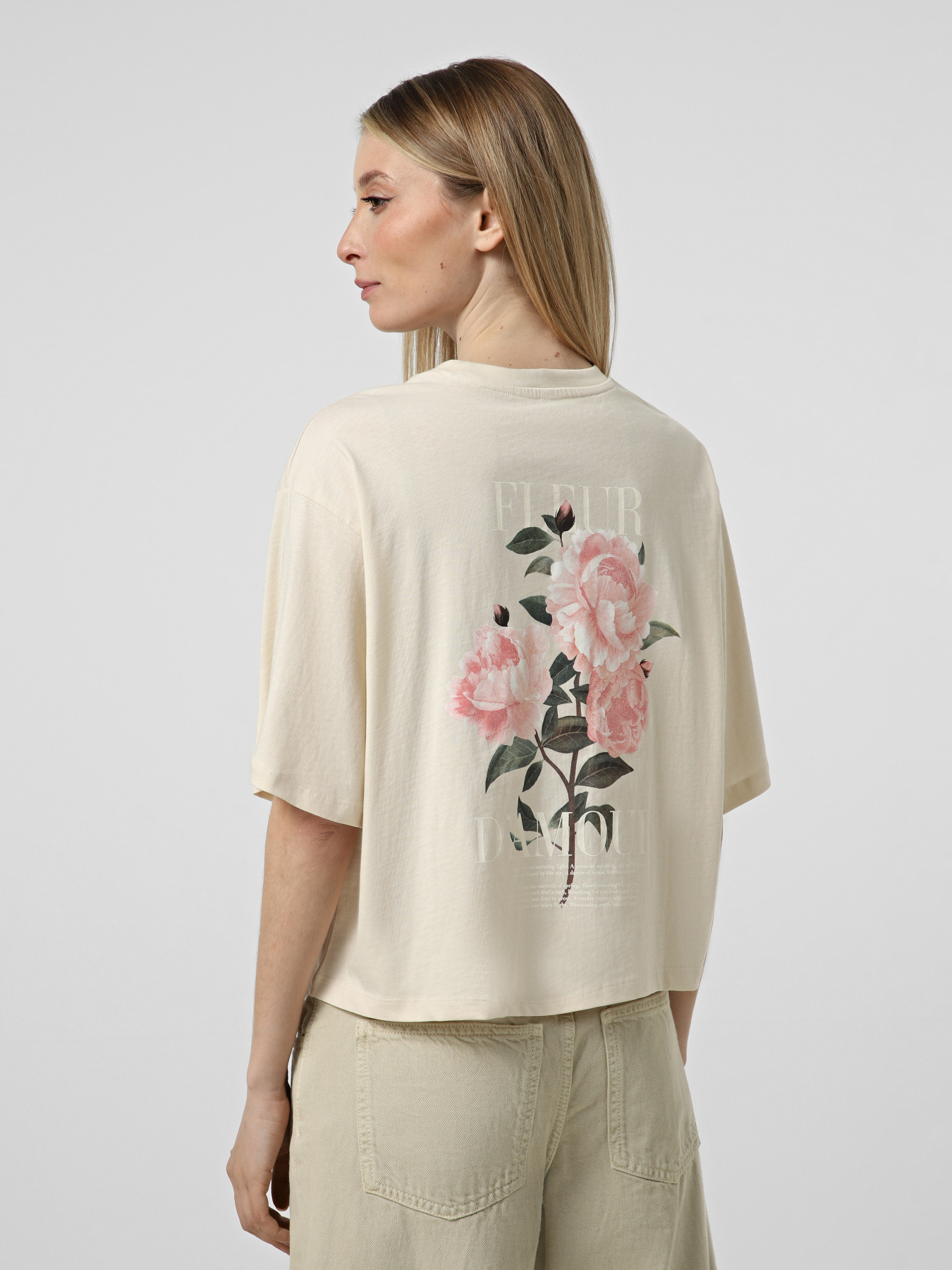 Футболка Only модель 15368898_Birch Colored flower Фото