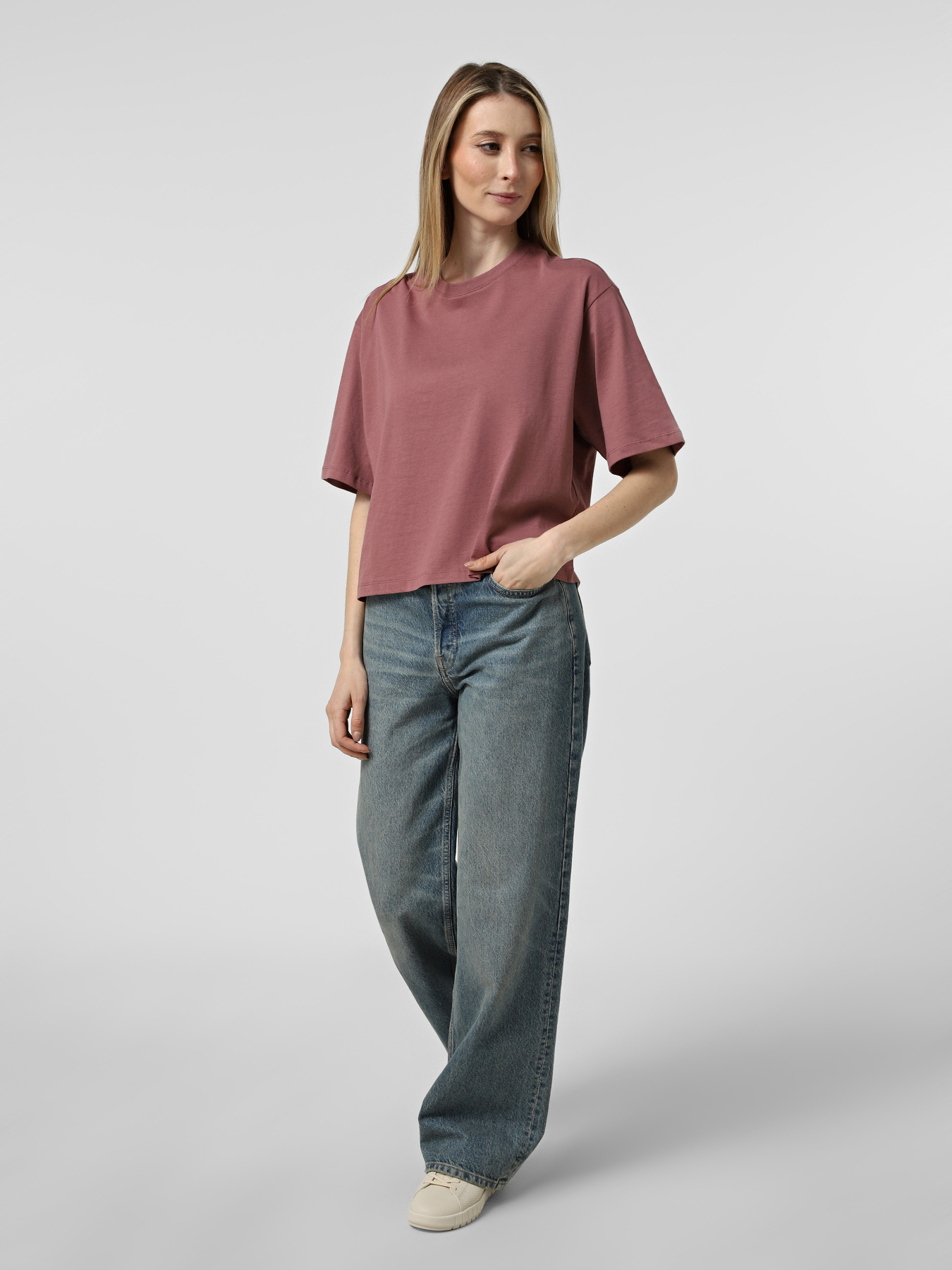 Футболка Only модель 15368898_Rose Brown Nude flower bac Фото