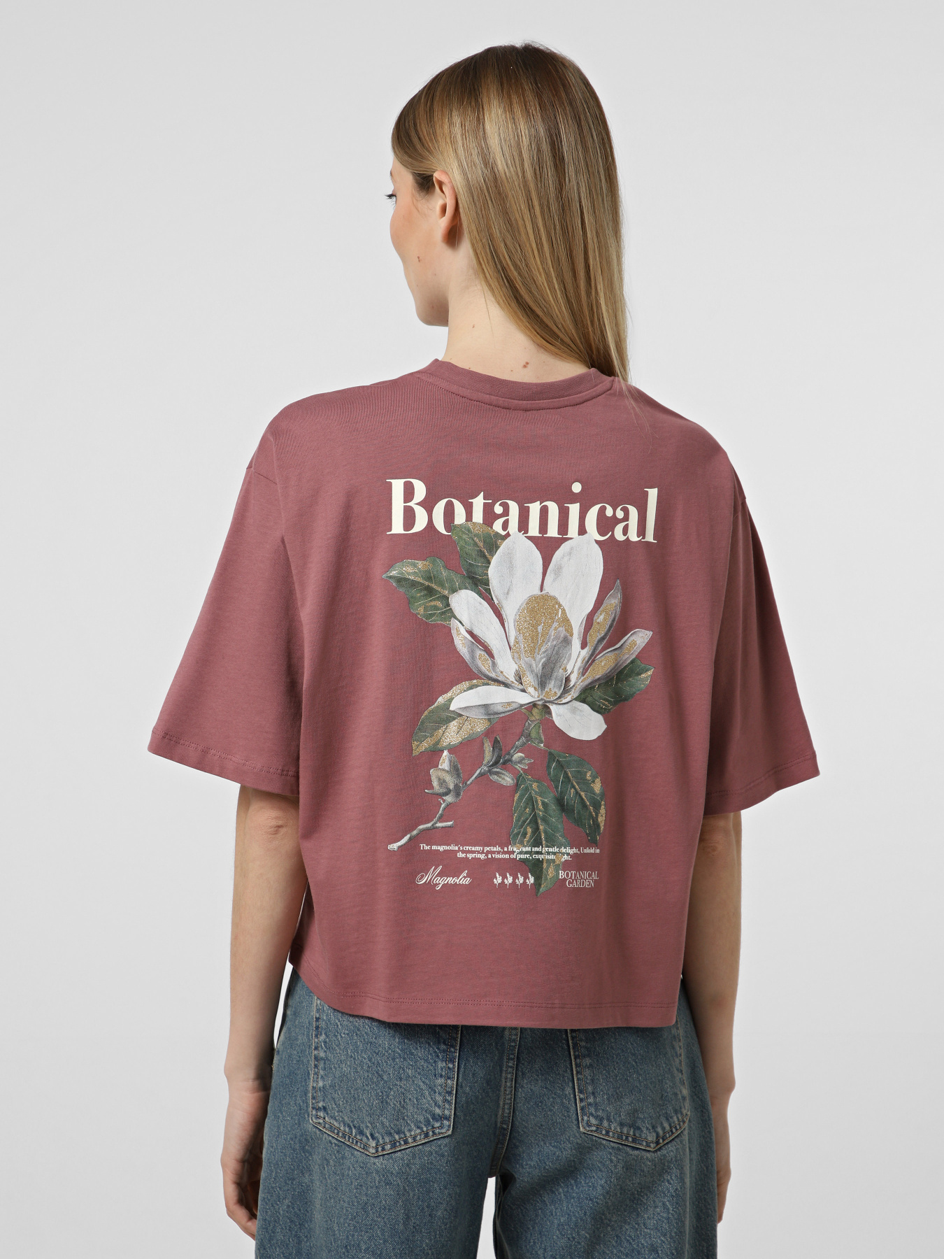 Футболка Only модель 15368898_Rose Brown Nude flower bac Фото