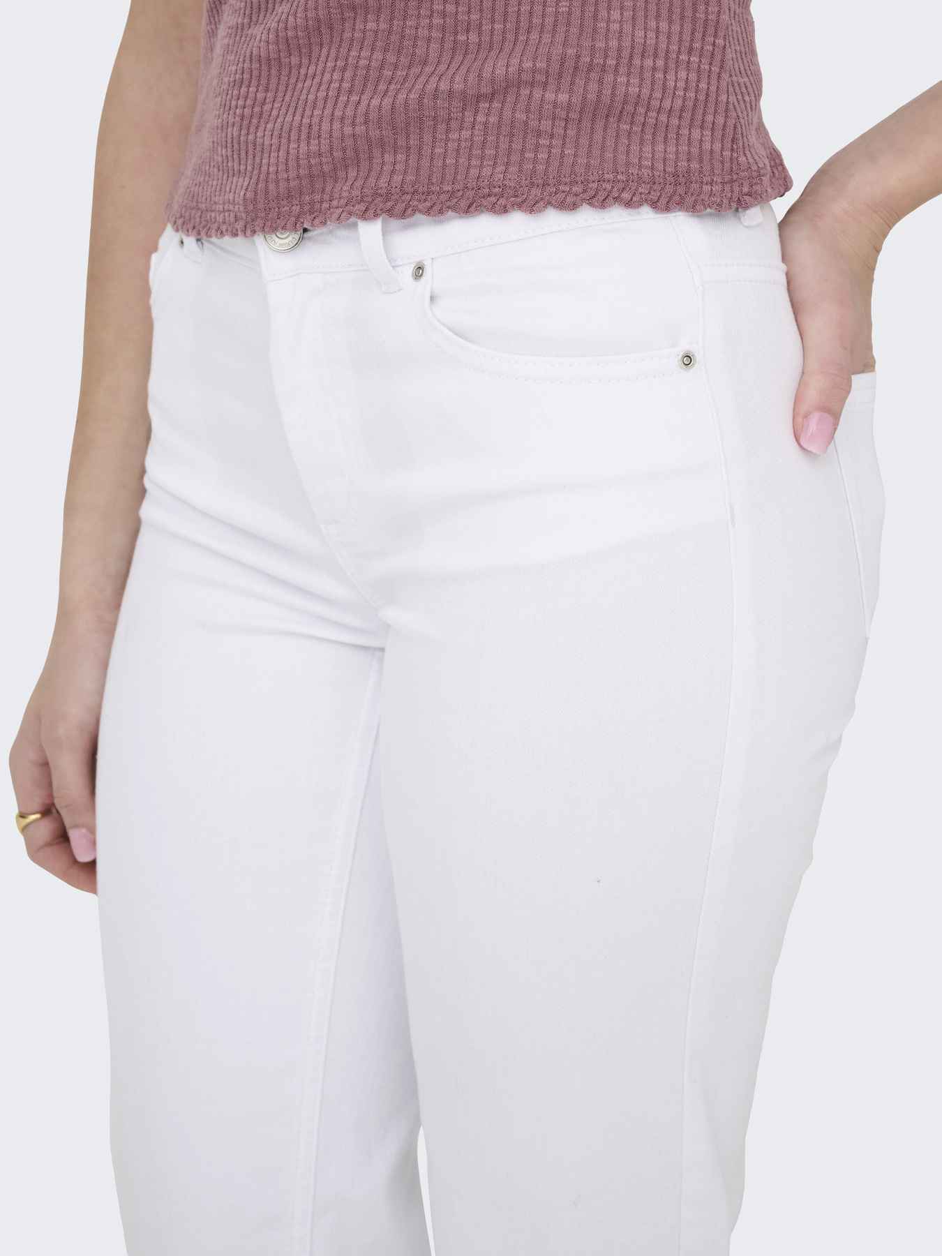 Джинси Only BLUSH MID STRAIGHT DNM модель 15337793_White Фото