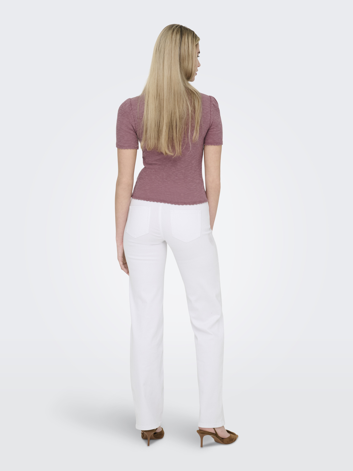 Джинси Only BLUSH MID STRAIGHT DNM модель 15337793_White Фото