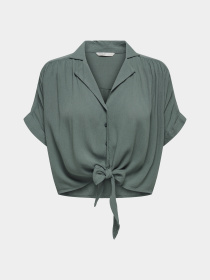 Сорочки Only PAULA LIFE S/S TIE SHIRT модель 15281497_Balsam Green Фото