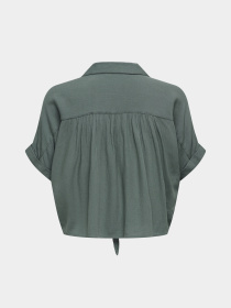 Сорочки Only PAULA LIFE S/S TIE SHIRT модель 15281497_Balsam Green Фото