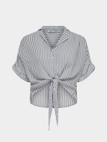 Сорочки Only PAULA LIFE S/S TIE SHIRT модель 15281497_Cloud Dancer BALSAM GREEN Фото