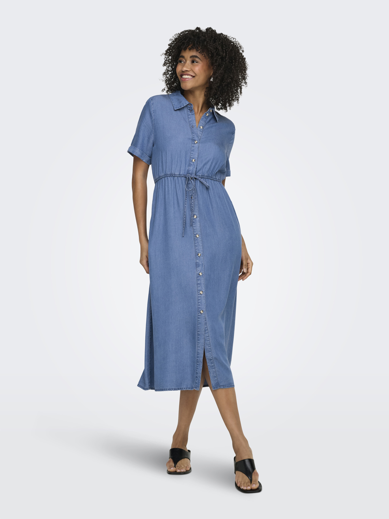 Платья Only CHARIS LIFE SHIRT DRESS модель 15363971_Medium Blue Denim Фото