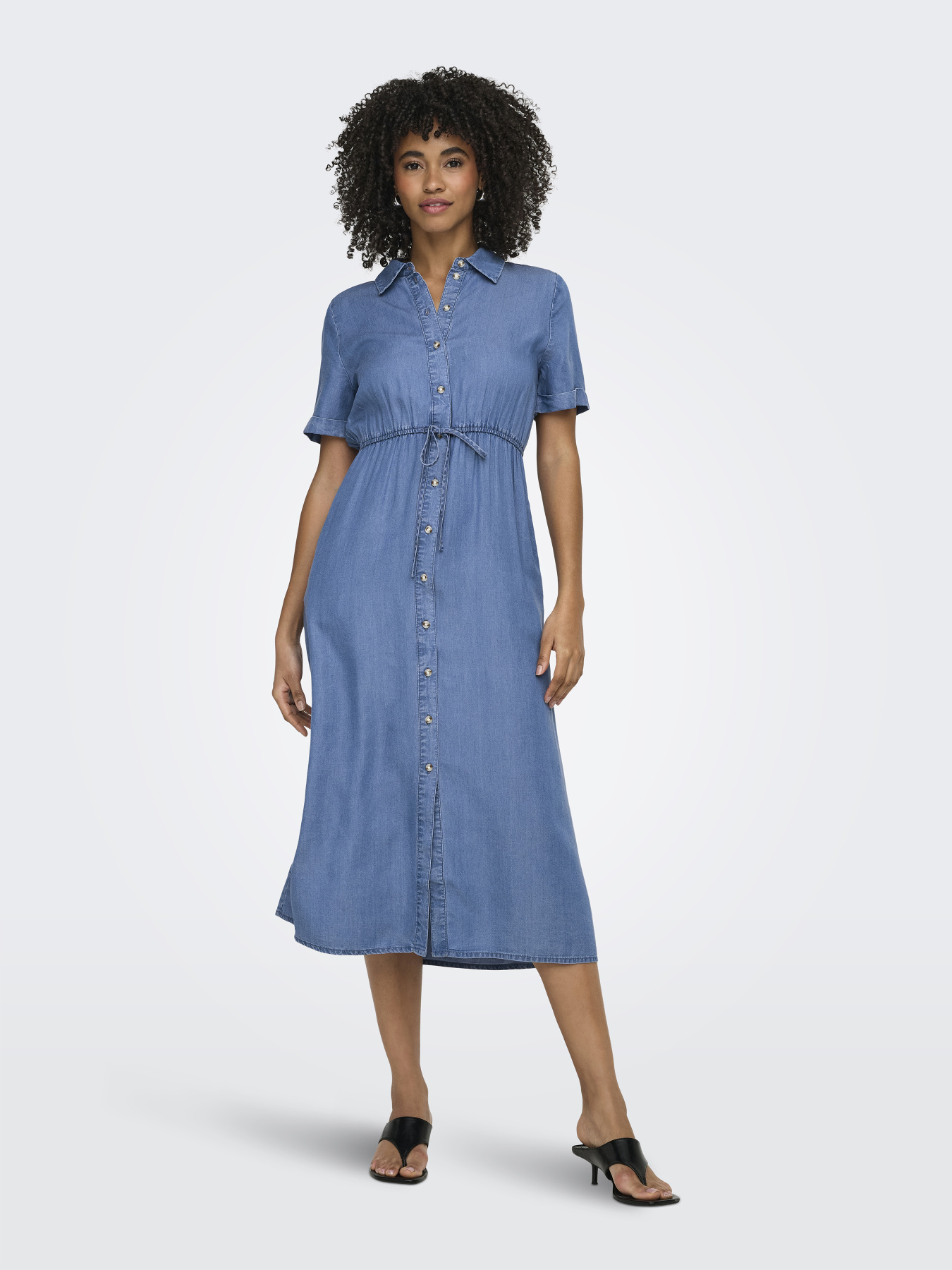 Платья Only CHARIS LIFE SHIRT DRESS модель 15363971_Medium Blue Denim Фото
