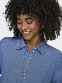 Платья Only CHARIS LIFE SHIRT DRESS модель 15363971_Medium Blue Denim Фото
