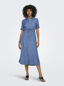 Платья Only CHARIS LIFE SHIRT DRESS модель 15363971_Medium Blue Denim Фото
