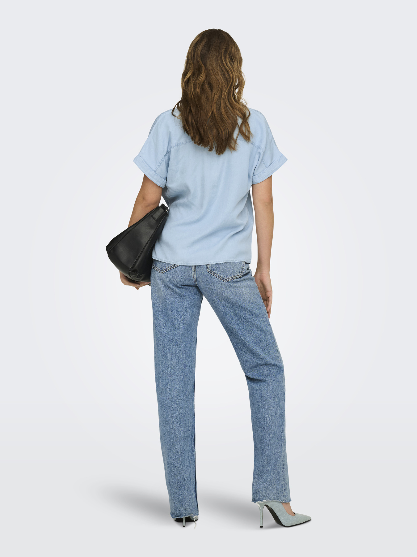 Рубашки Only CHARIS LIFE CAP SLEEVE SHIRT модель 15363976_Light Blue Denim Фото