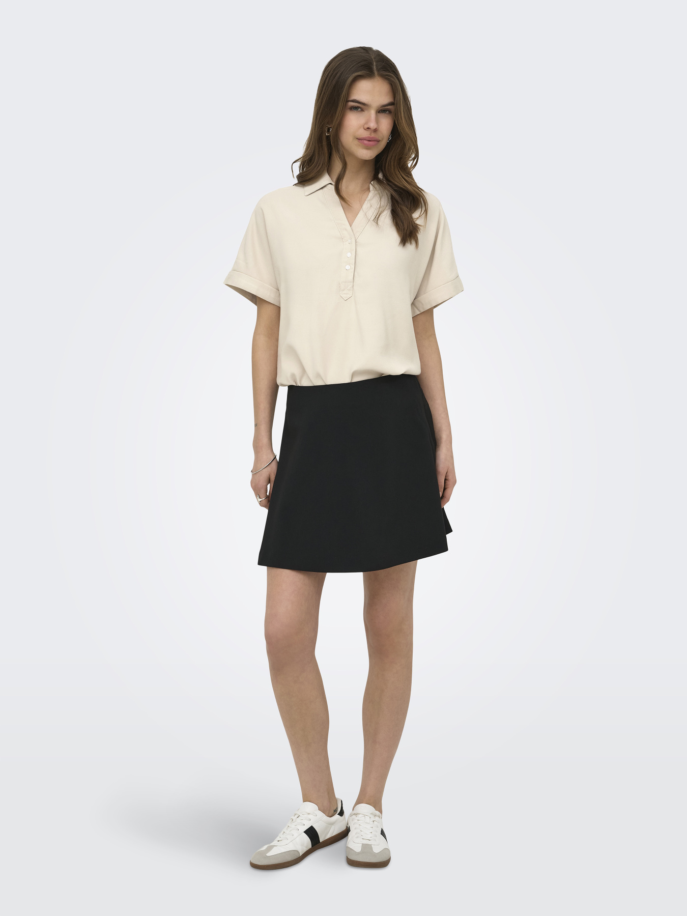 Рубашки Only ARIS LIFE CAP SLEEVE SHIRT модель 15364279_Pumice Stone Фото